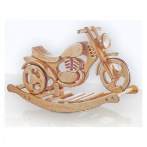 Solid wood toy bikde for kids rocking and riding