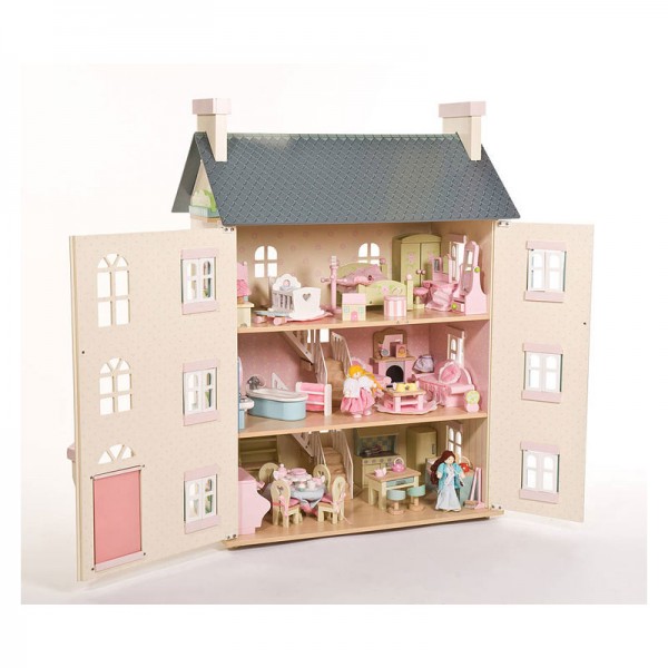 Grand cherry tree dolls house with open front