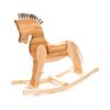 Natural wooden rocking horse