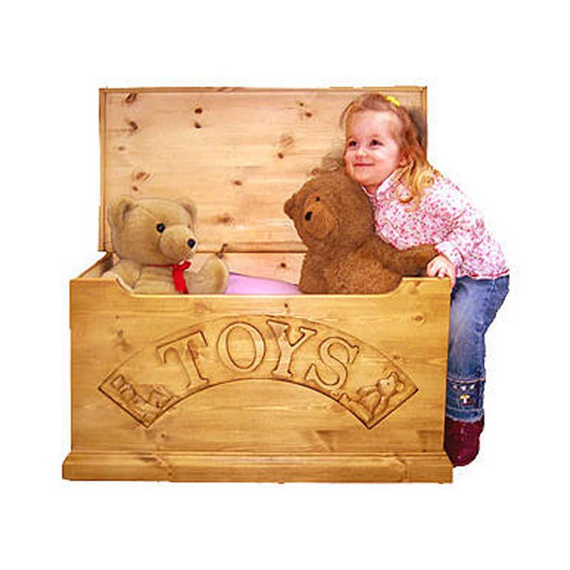 Hibba Classic Solid Pine Toy Box