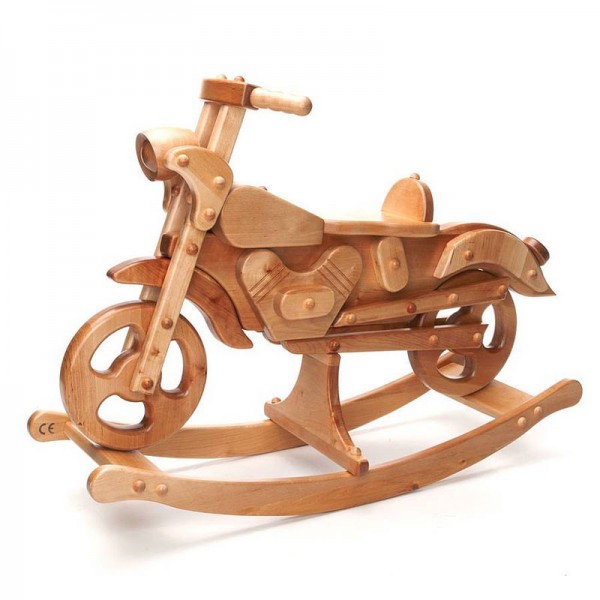 Wooden rocking bike