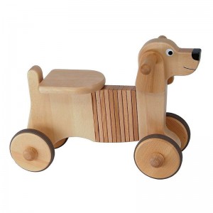 2-in-1 wooden combi toy dog rid and rock